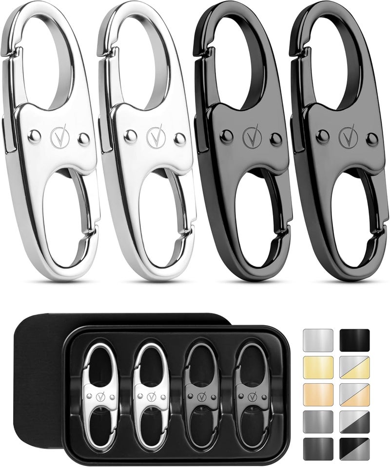 Vantamo Premium 4 Zipper Clips Anti Theft for Backpack, Luggage & Purse, Pull Replacement Zipper Locks, Purse Clip for Travel - Image 1